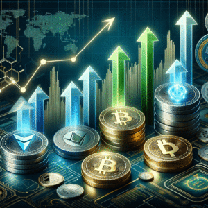 grafcio em acenção das principais cryptoativos moedas do emrcado