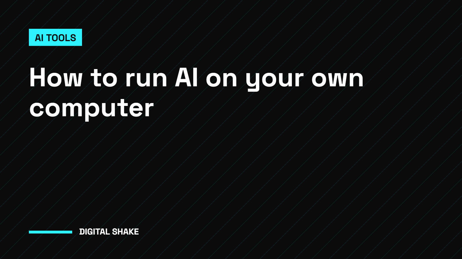 How to Run AI Locally on Your Own Computer (No Subscription)